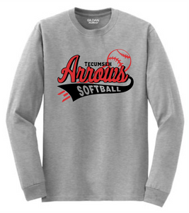 Tecumseh Arrows Softball Long Sleeve T-shirt - Gray
