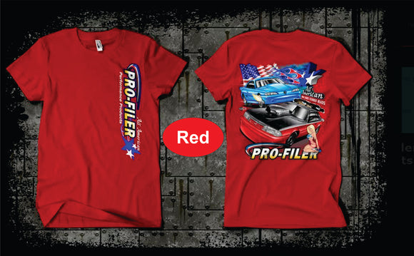 Pro-Filer All American Mustangs T-Shirt - Red