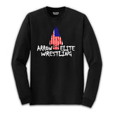Arrow Elite Wrestling Long Sleeve T-Shirt - Black or Grey