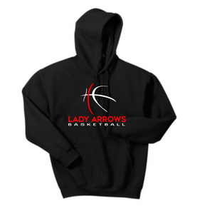 Tecumseh Lady Arrows Whimsical Basketball Hoodie - Black