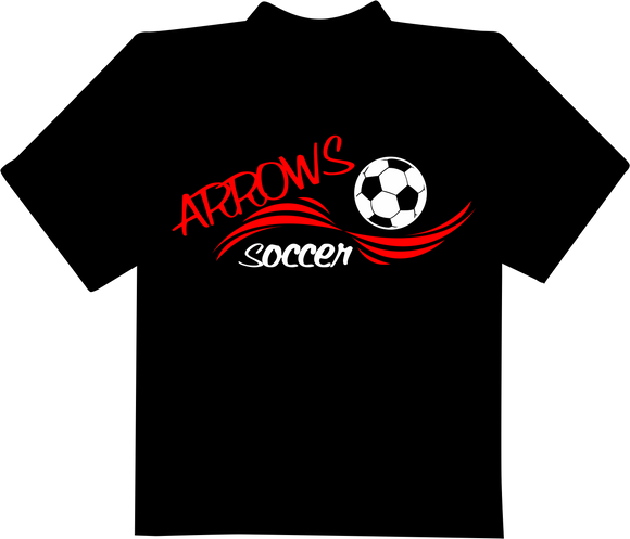 Arrows Soccer Wave T-Shirt - Black