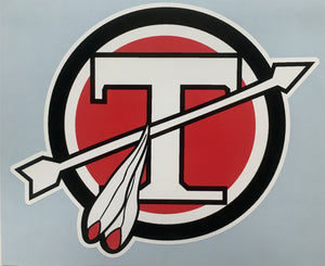 Tecumseh Circle T Decal - Tri Color - 4"x 4"
